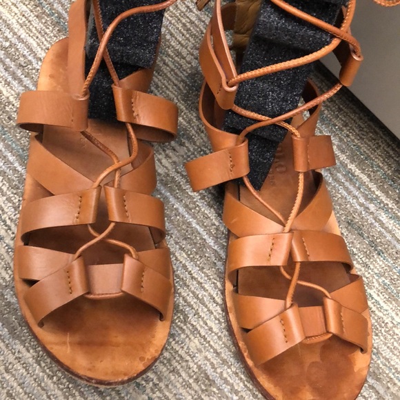 Ralph Lauren Polo Jackie Gladiator Tie up Sandals - Picture 4 of 11